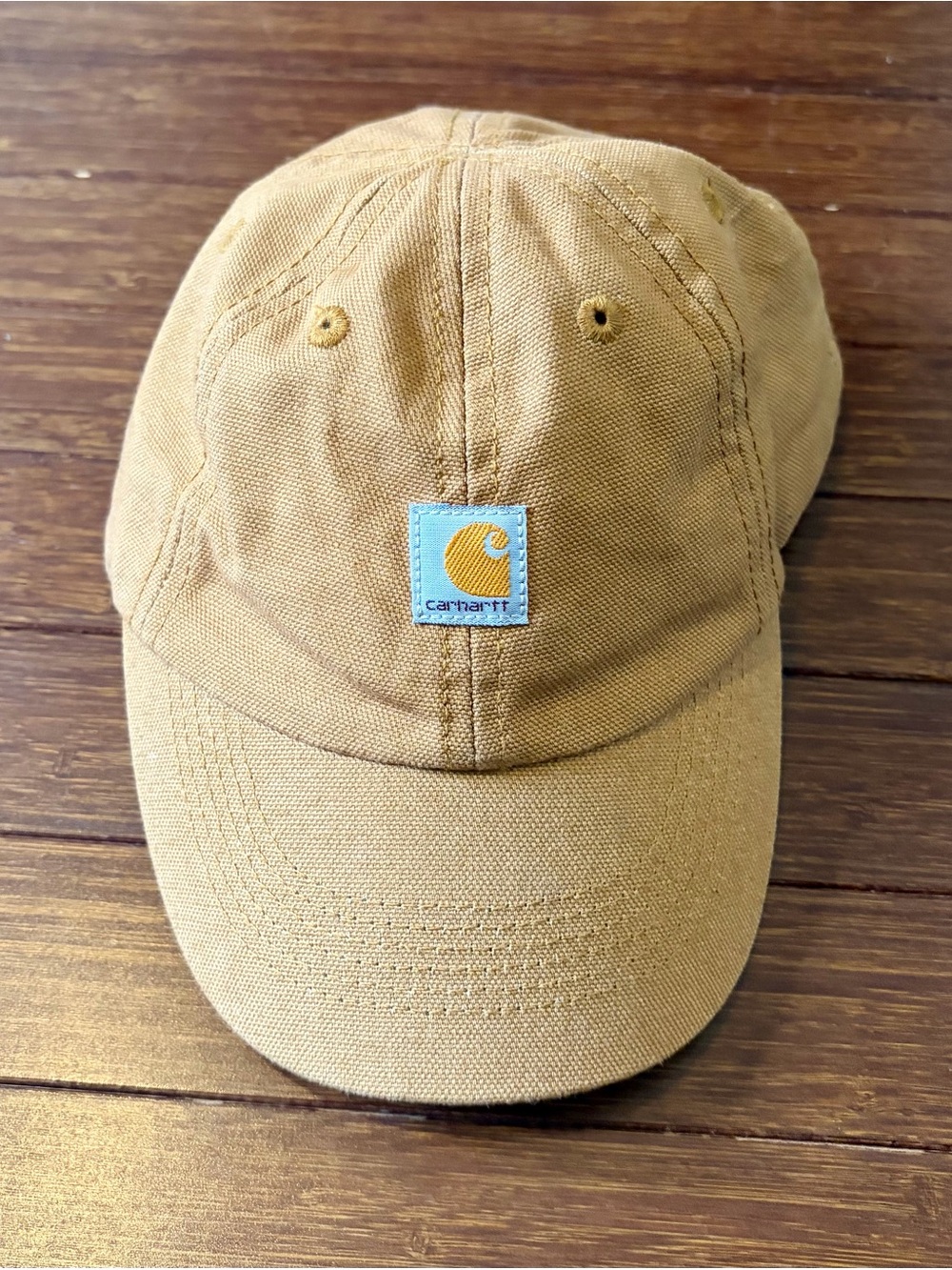 CARHARTT INFANT BROWN CAP OFFICIAL HEADWEAR STRETCH ELASTIC CLOSURE LITTLE HELP